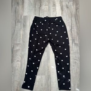 Lou & Grey size M black with hearts pocketed joggers!